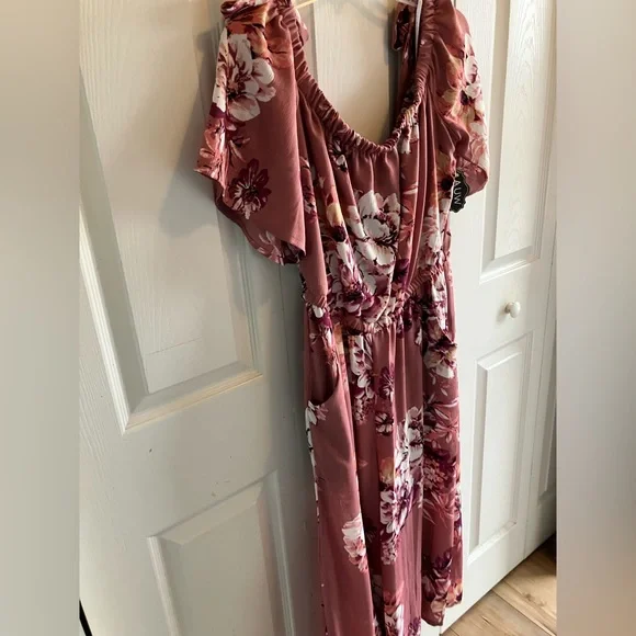 AUW Jumpsuit size 12 Large L NWT floral flowy boho New - Picture 14 of 16